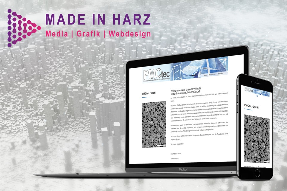 Webdesign Made in Harz PMCtec Thale